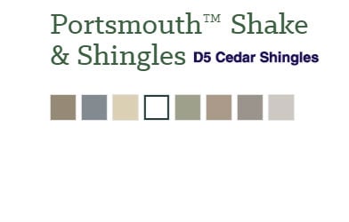 Portsmouth Cedar Shake & Shingle Colors